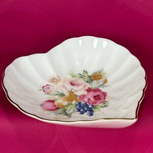 Mikasa Japan Rosemead bone china heart shape trinket/candy dish